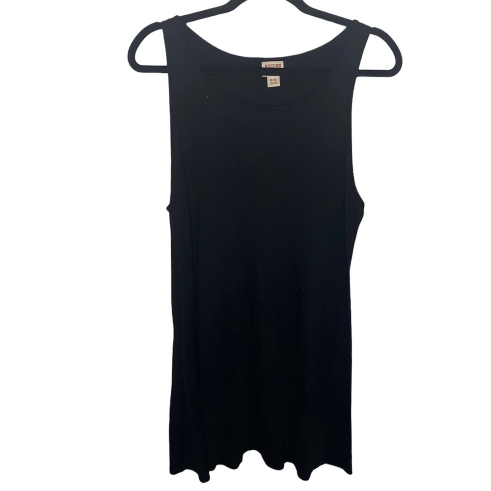 Mossimo Black Stretchy Sleeveless Shift Dress